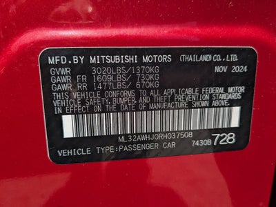 2024 Mitsubishi Mirage Black Edition