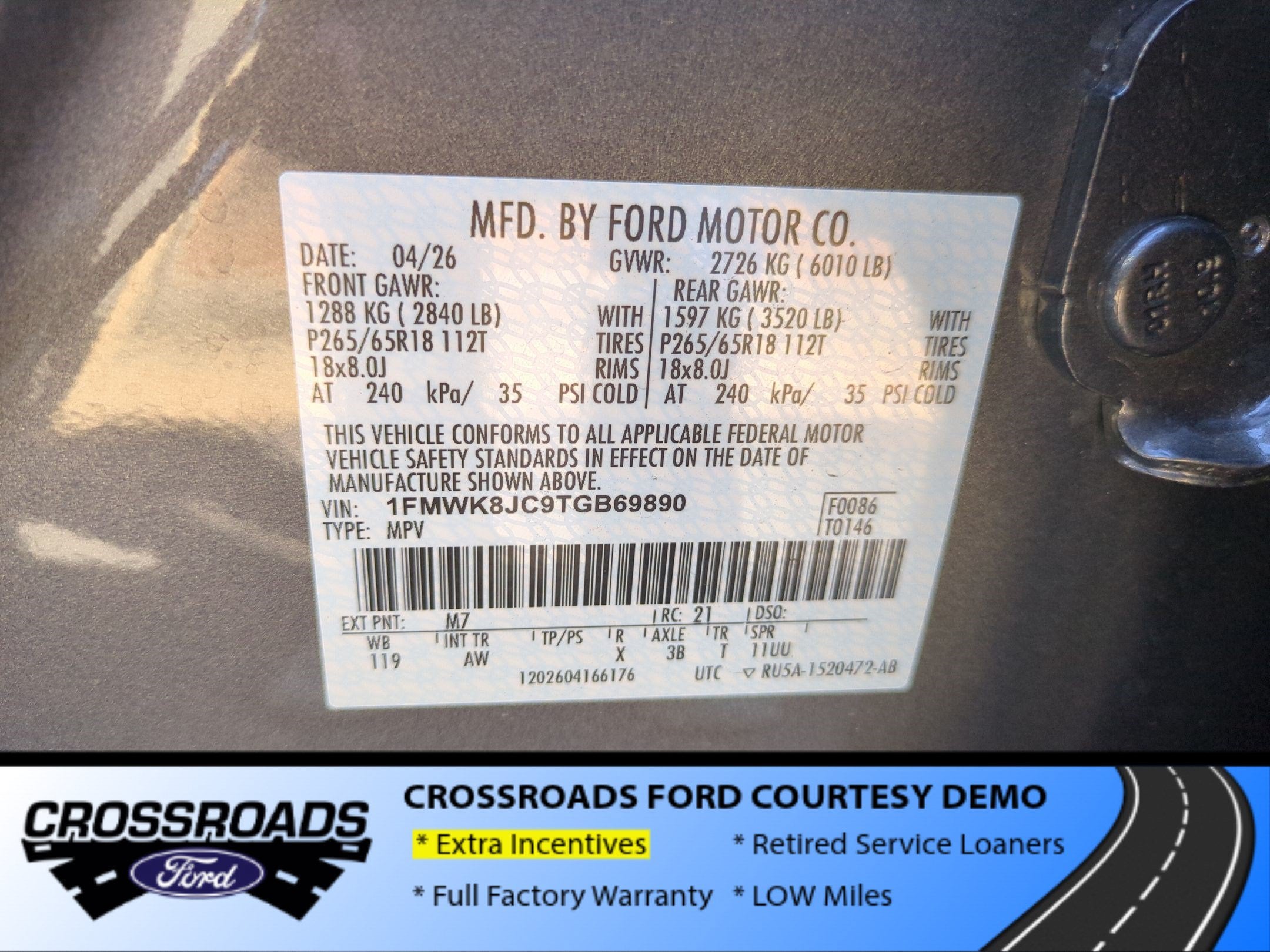 2026 Ford Explorer Tremor - Crossroads Courtesy Demo