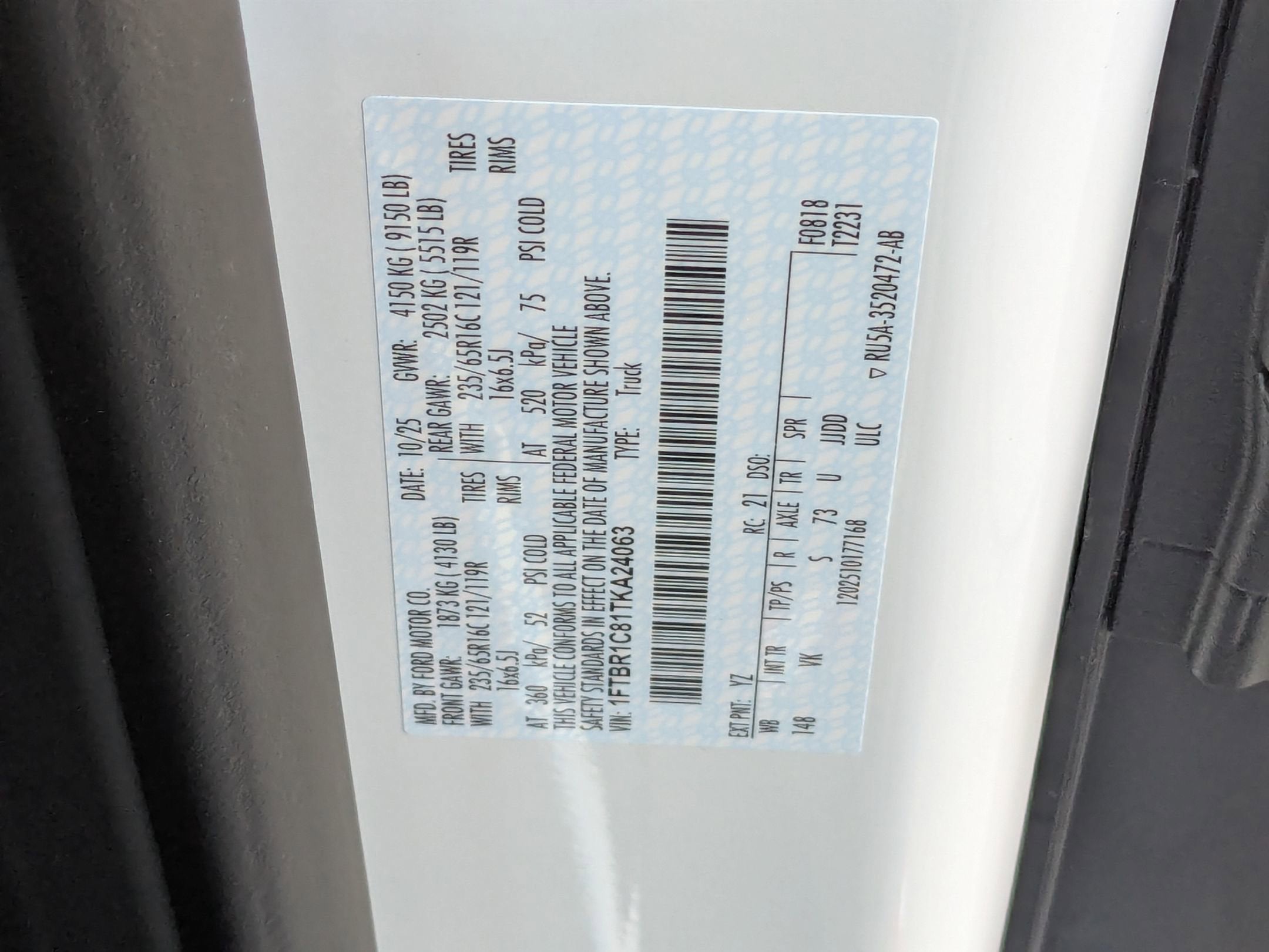 2026 Ford Transit Cargo Van Base