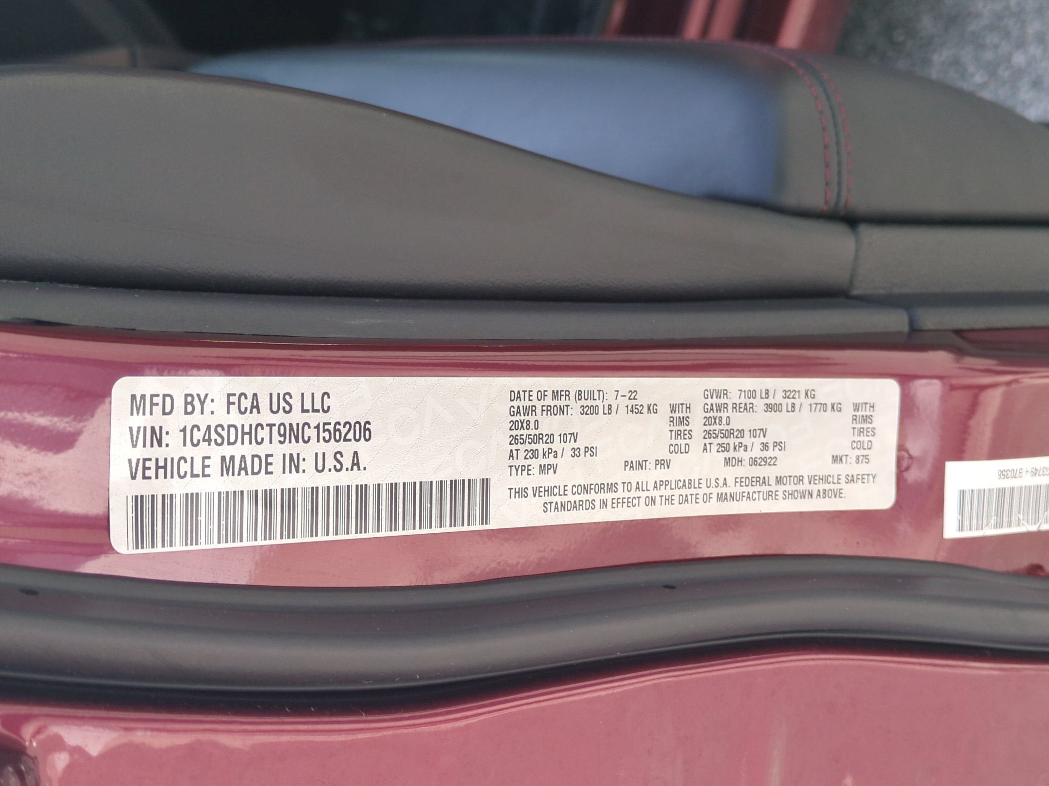 2022 Dodge Durango R/T Plus