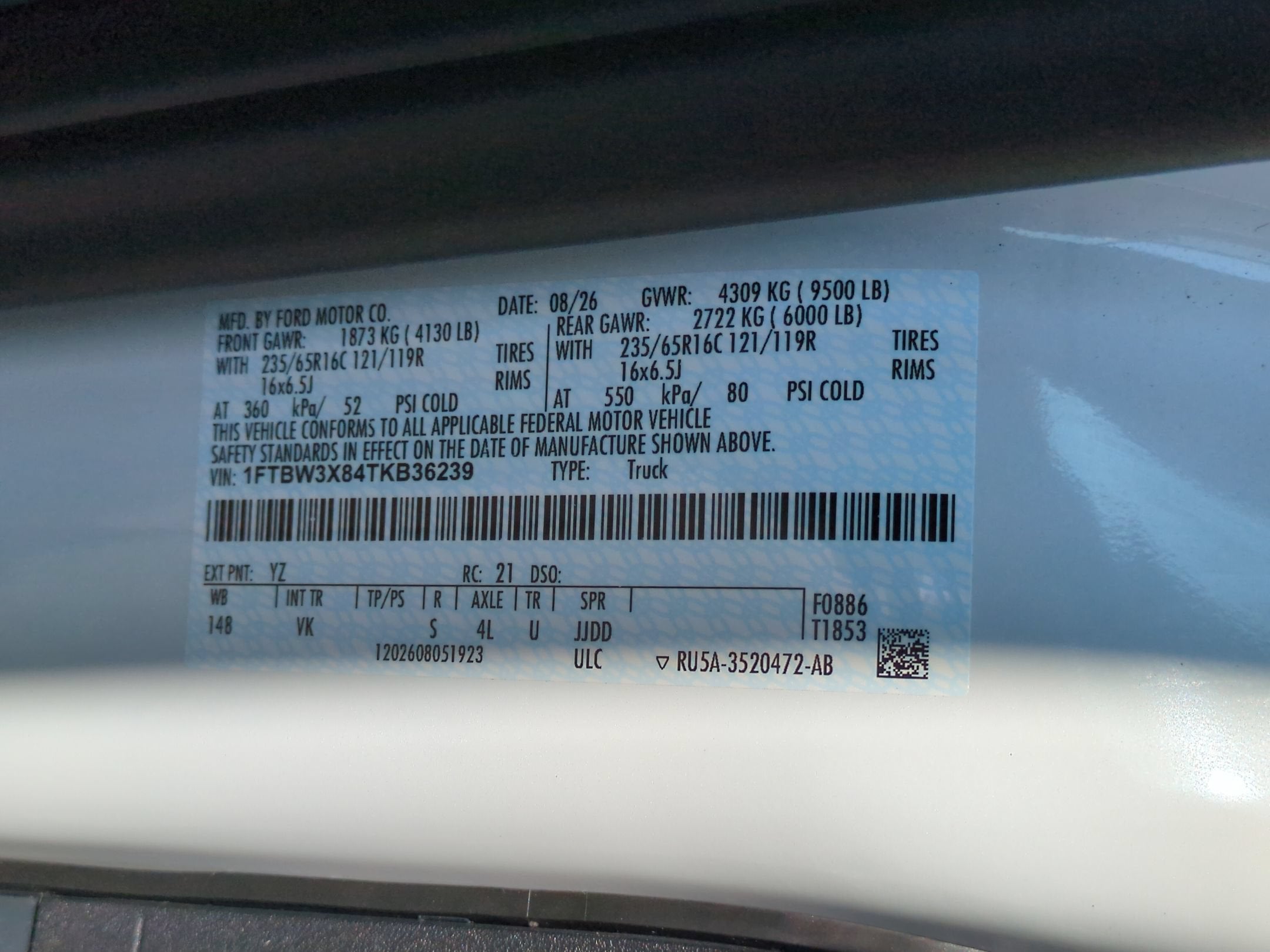 2026 Ford Transit Cargo Van XL High Roof