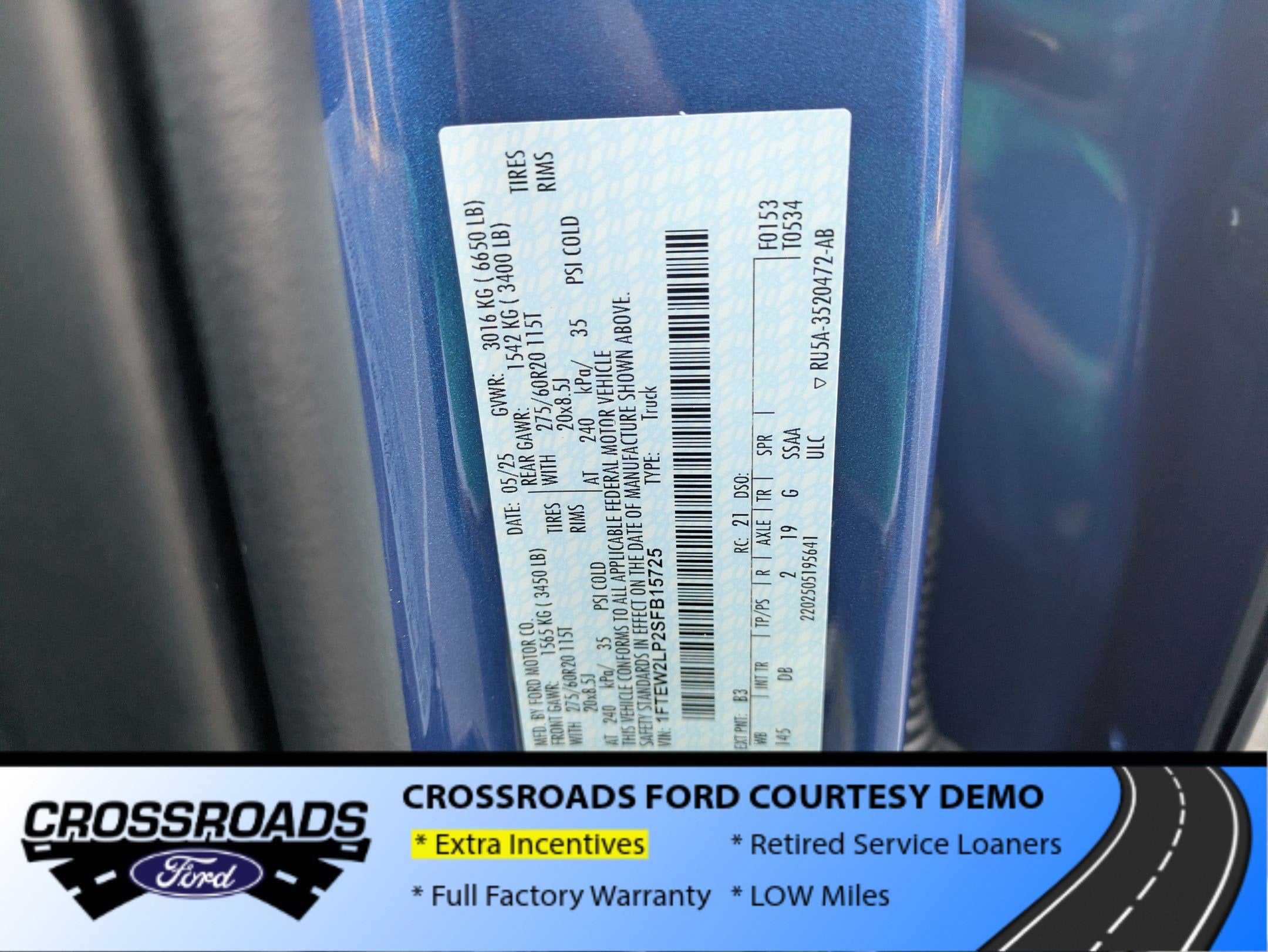 2025 Ford F-150 STX - Crossroads Courtesy Demo