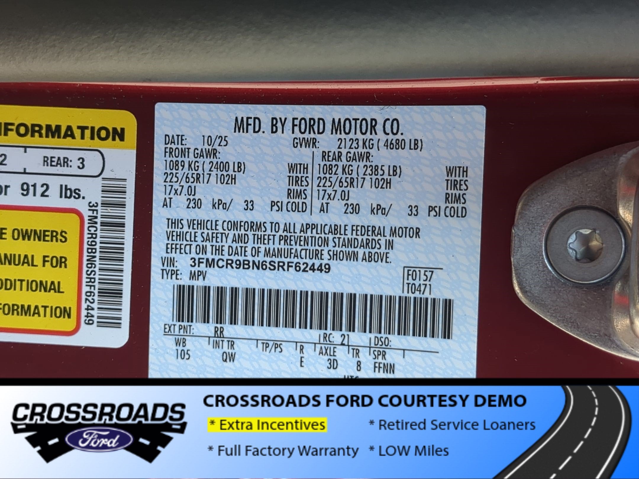 2025 Ford Bronco Sport Big Bend - Crossroads Courtesy Demo