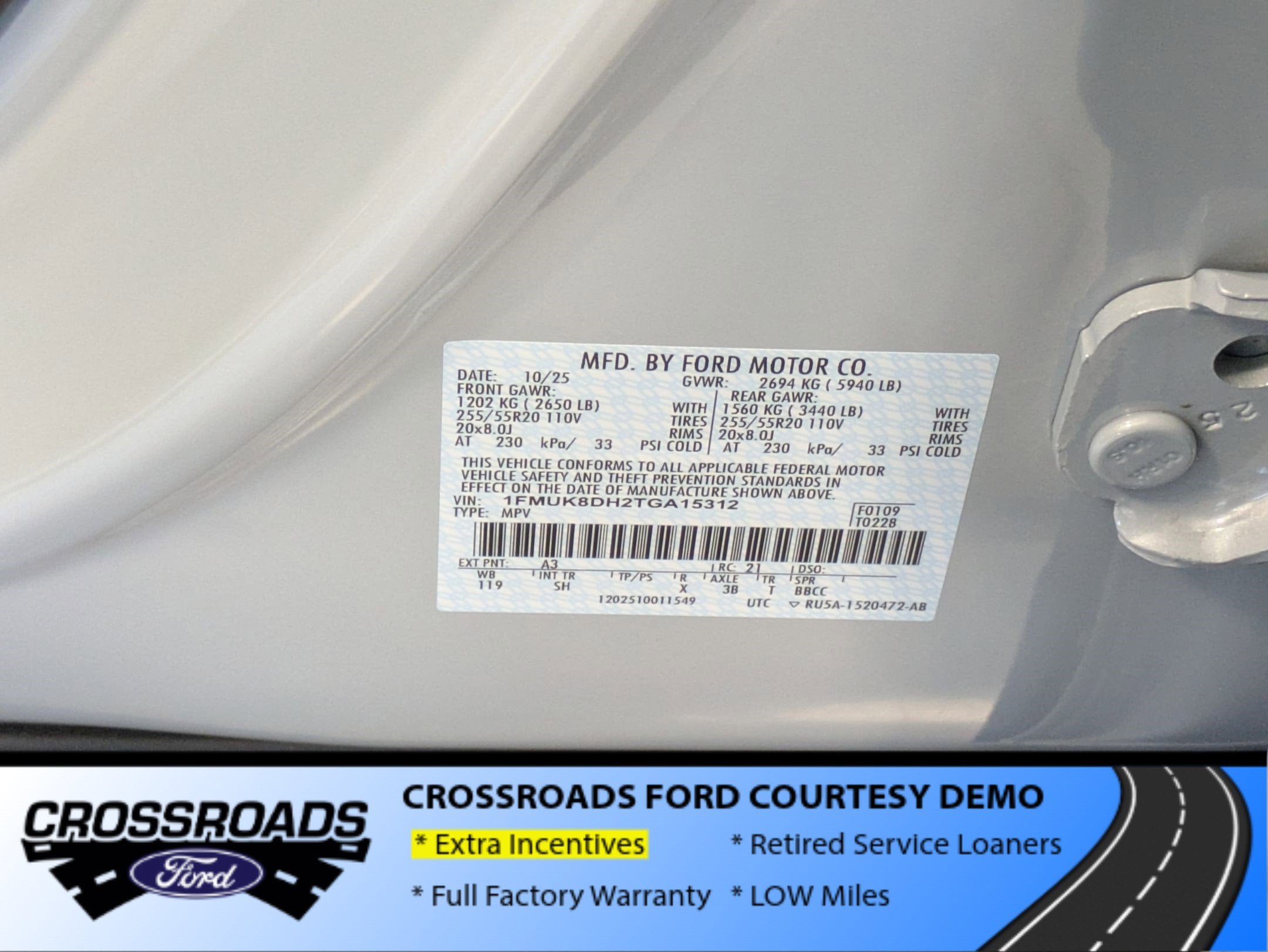 2026 Ford Explorer Active w/200A Pkg - Crossroads Courtesy Demo