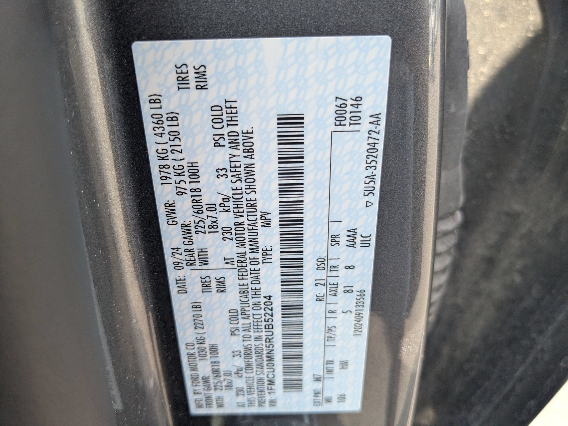 2024 Ford Escape ST-Line