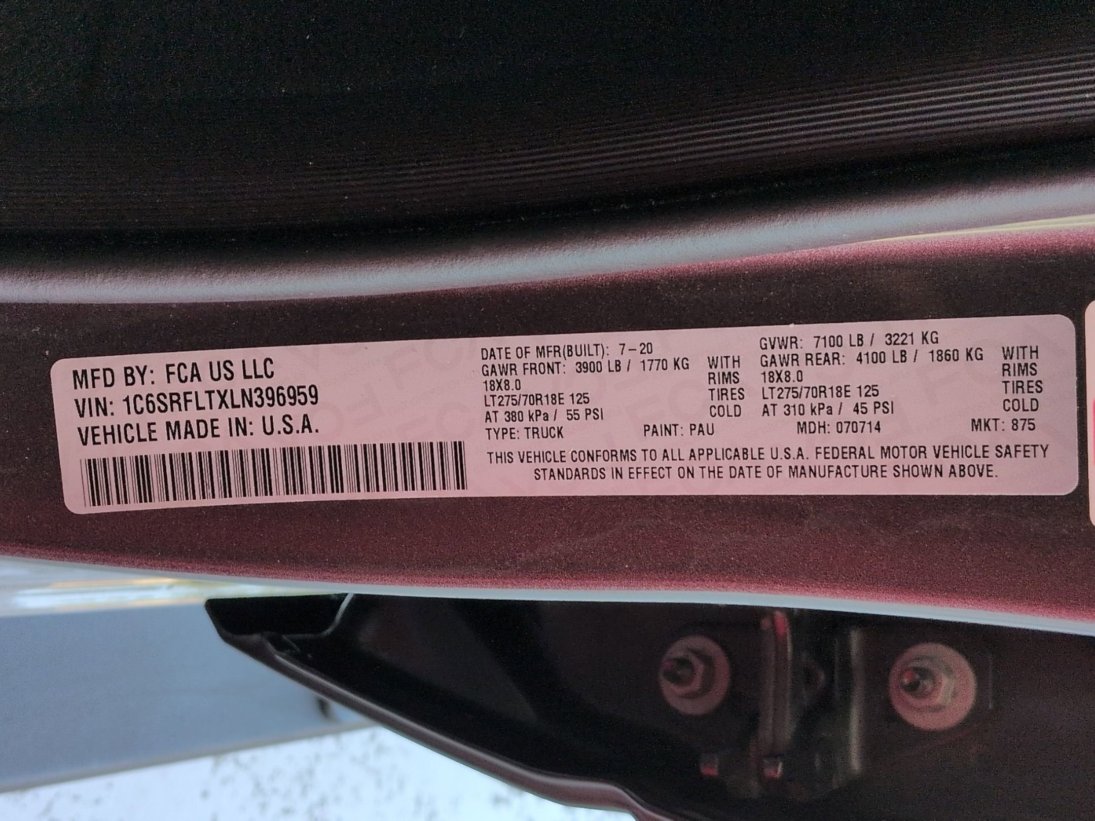 2020 RAM 1500 Rebel