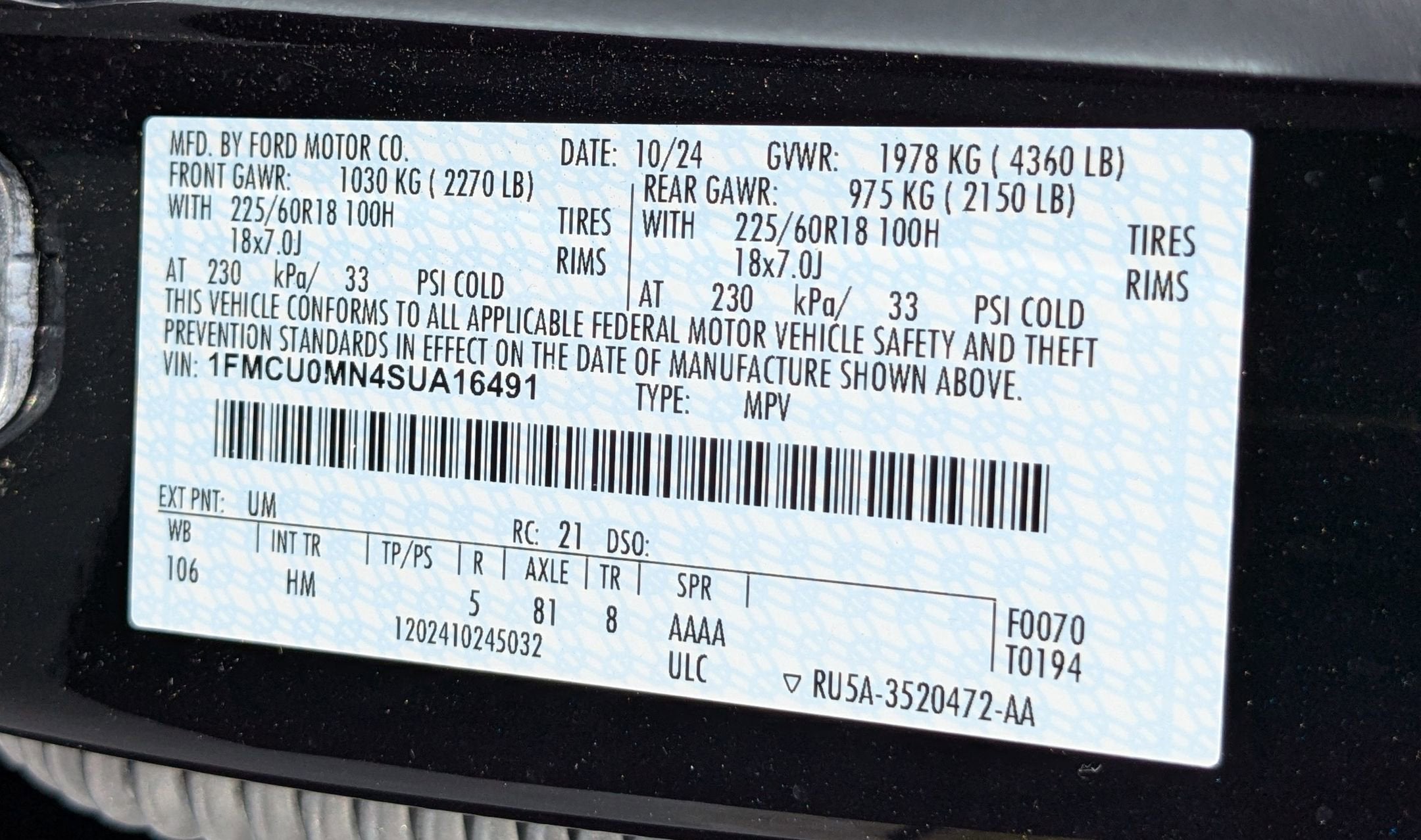 2025 Ford Escape ST-Line - Crossroads Courtesy Demo