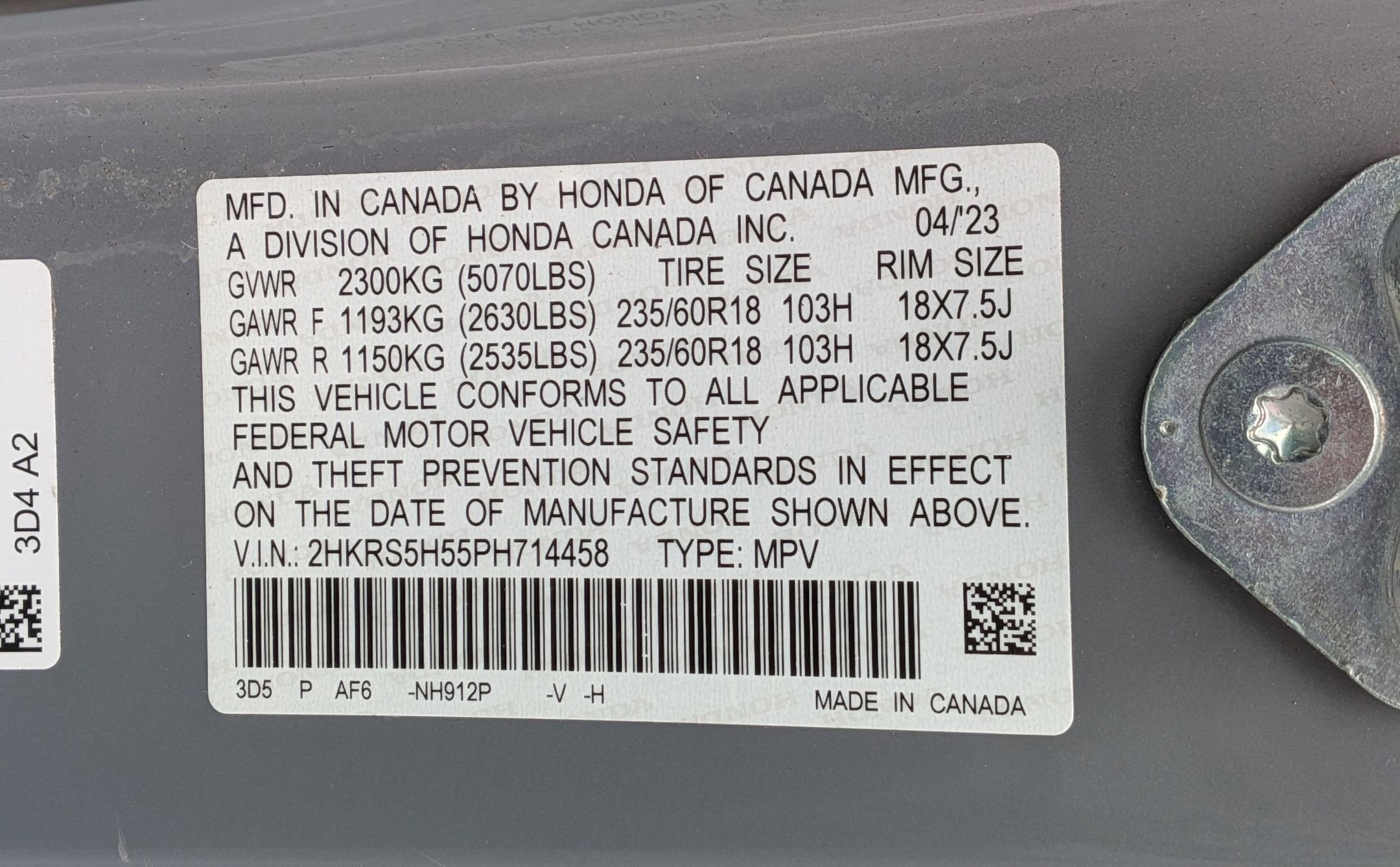 2023 Honda CR-V Hybrid Sport