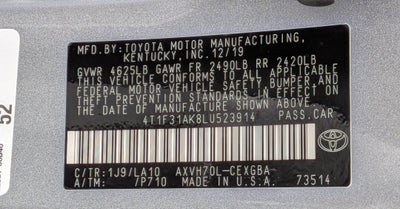 2020 Toyota Camry Hybrid XLE